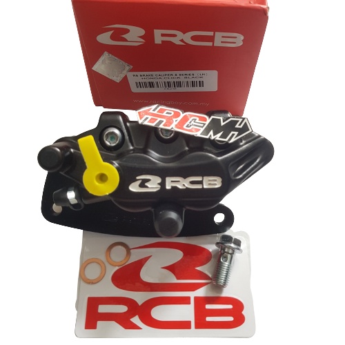 KALIPER CALIPER RCBB RACING BOY RACINGBOY DOUBLE PISTON S SERIES DEPAN KIRI HONDA CLICK LH BEAT VARIO 125 VARIO125 VARIO 150 VARIO150 SCOOPY PNP BUAT BREKET SENDIRI ORI ORIGINAL RCBB RCB RACING BOY RACINGBOY ASLI