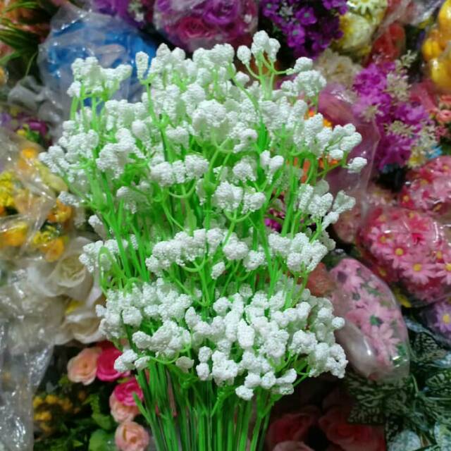 BABY BREATH BUNGA PLASTIK ARTIFICIAL PALSU DEKORASI BUNGA