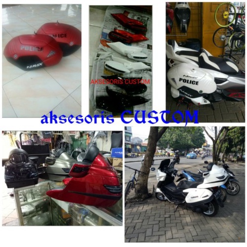 Promo Sepaket side box nmax model policesen led spion lipat nmaxsen led top Box nmax model pikachu  