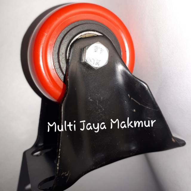 RODA PU MERAH MATI 2INCH (BB)