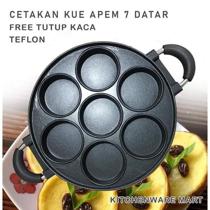 CETAKAN 7 DATAR KUE LUMPUR APEM MARTABAK MINI HAPPYCALL / CETAKAN KUE MARTABAK MINI 7 LUBANG