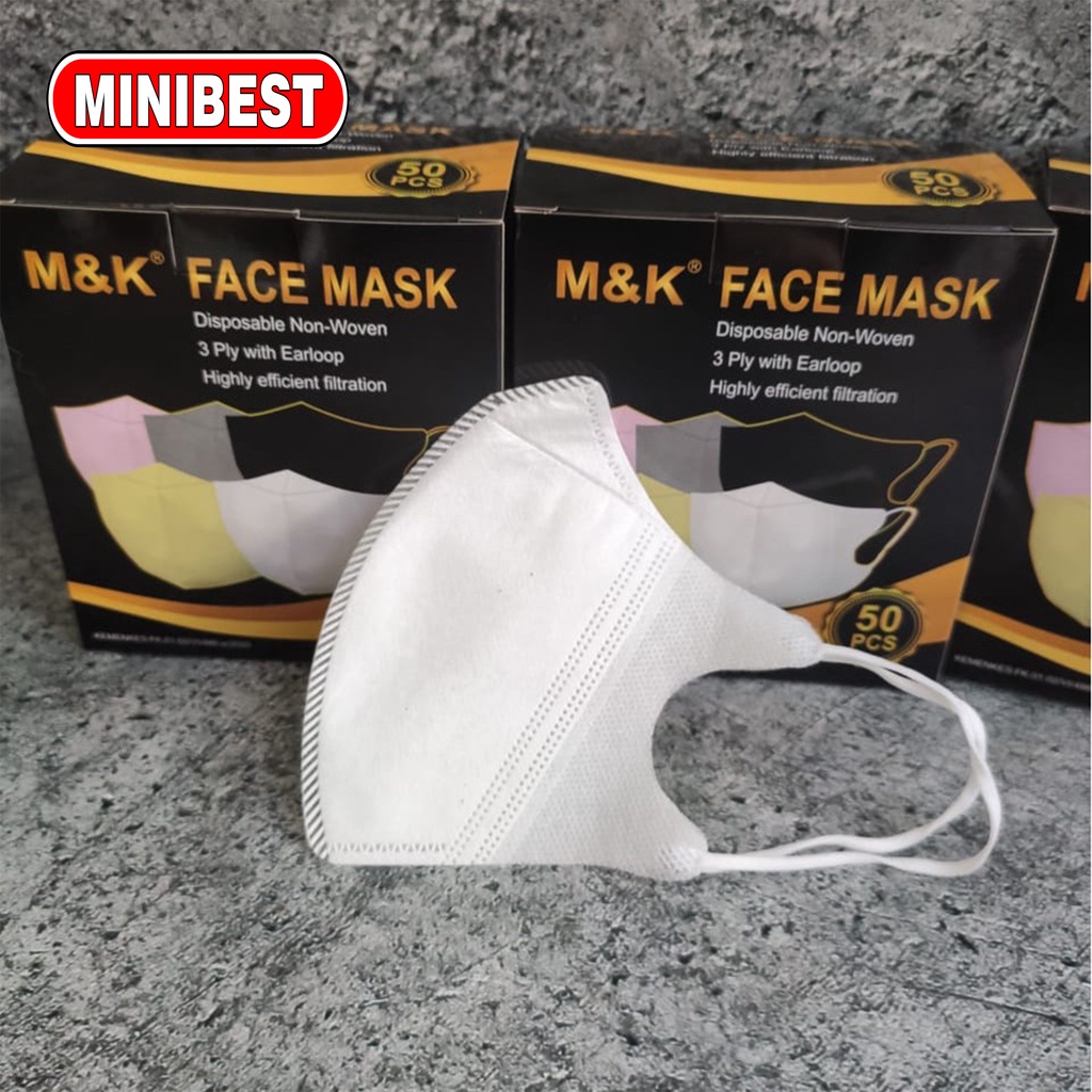 NEW Masker Duckbill Warna Medis 3ply Earloop Disposable Face Mask Duckbill Medical Grade Isi 50Pcs