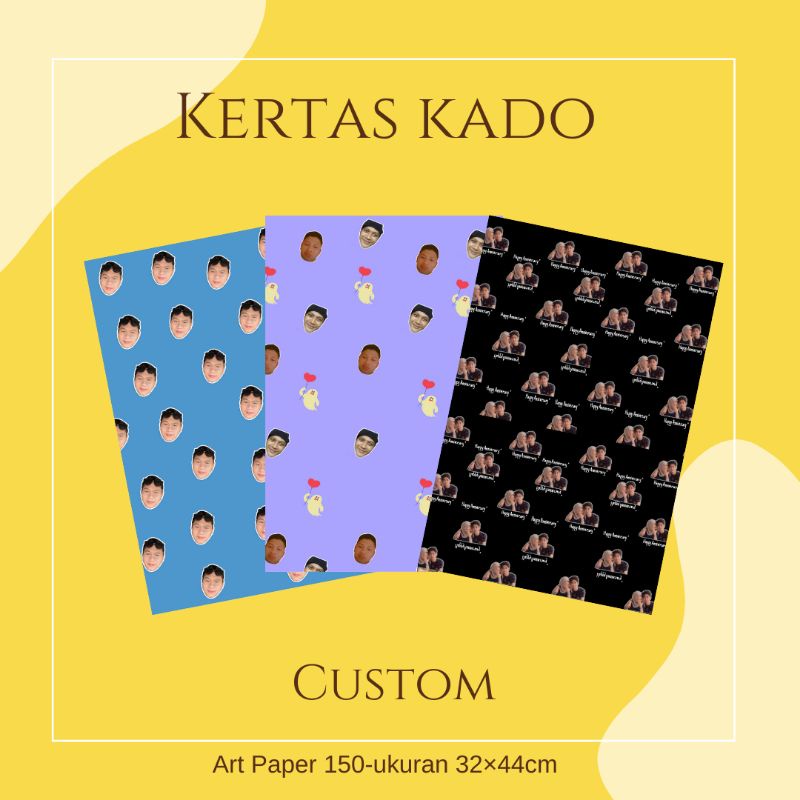 

kertas Kado Custom | Bungkus kado Custom | Kertas kado