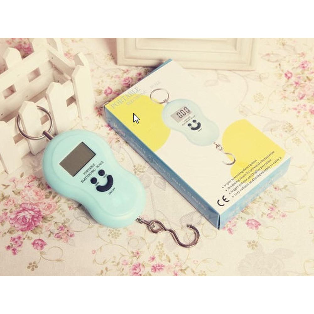 Timbangan Gantung Mini Digital Portable Electronic Scale Smile Travel