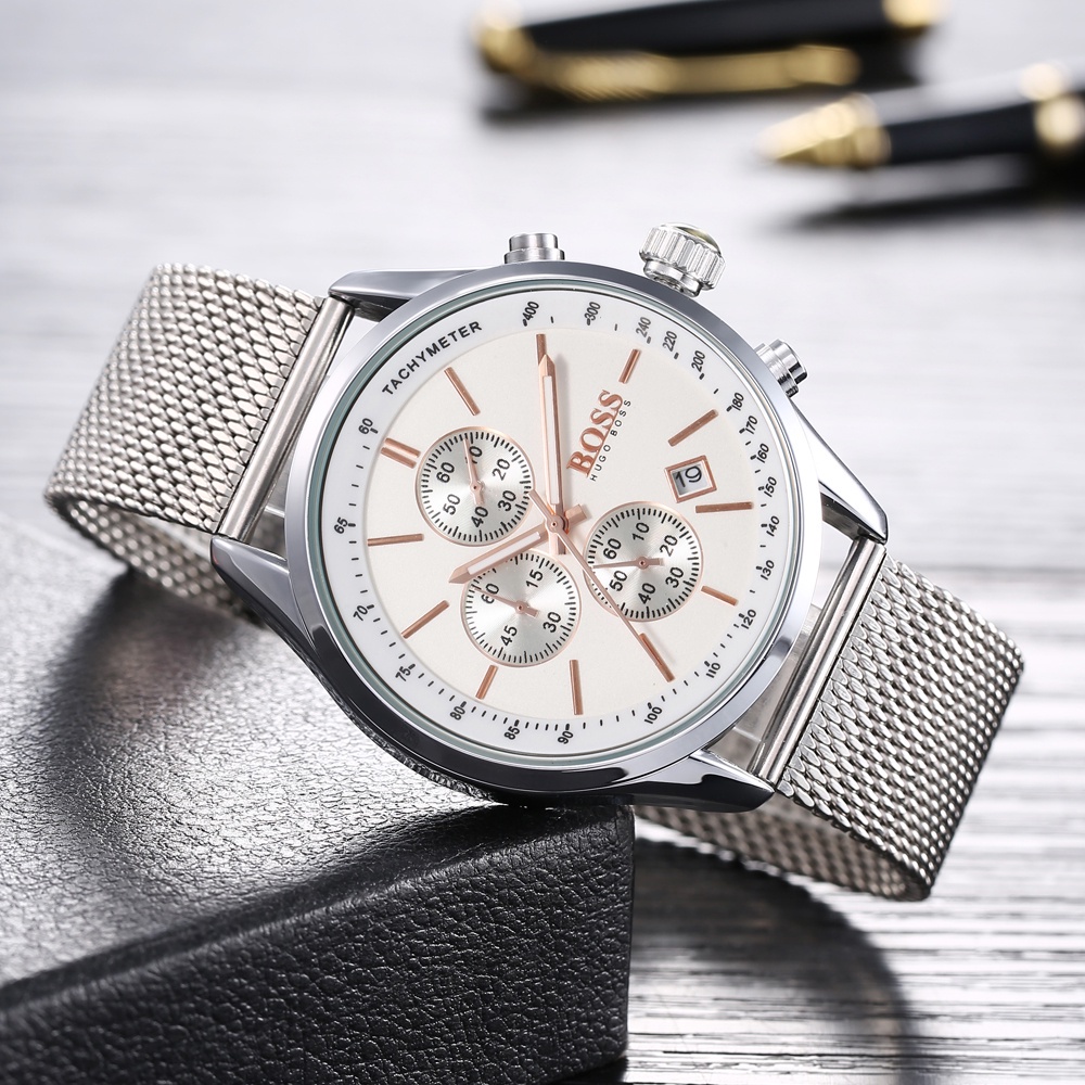 ✅COD Jam Tangan Pria Kuarsa Air Quartz Stainless Steel Watch Analog Keren Tahan Bisnis G41