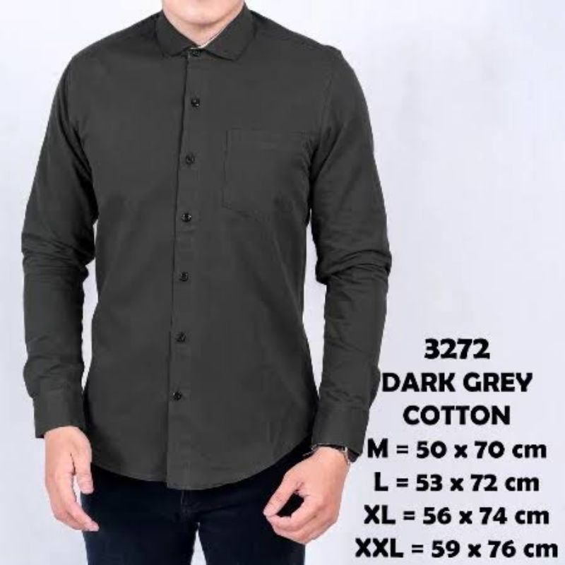 kemeja polos pria slim/levis japan kemeja polos pria terlais