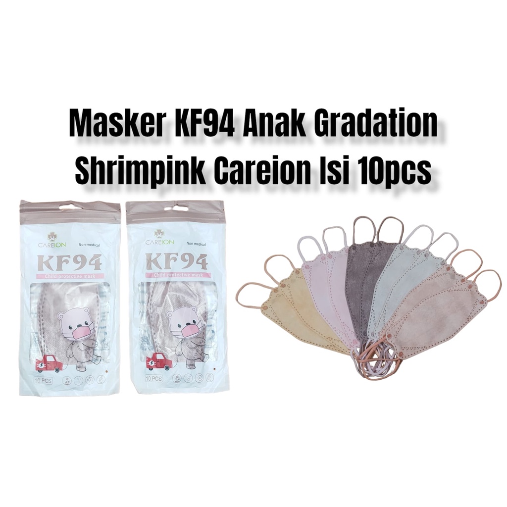 MASKER KF94 CAREION ANAK GRADATION SERIES ISI 10PCS 4PLY ORI FACE MASK