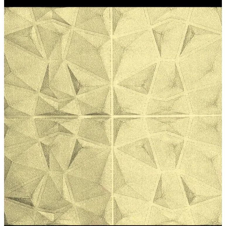 Wallpaper Foam 3D Motif Diamond 70x70cm Tebal 5mm-Diamond Cream