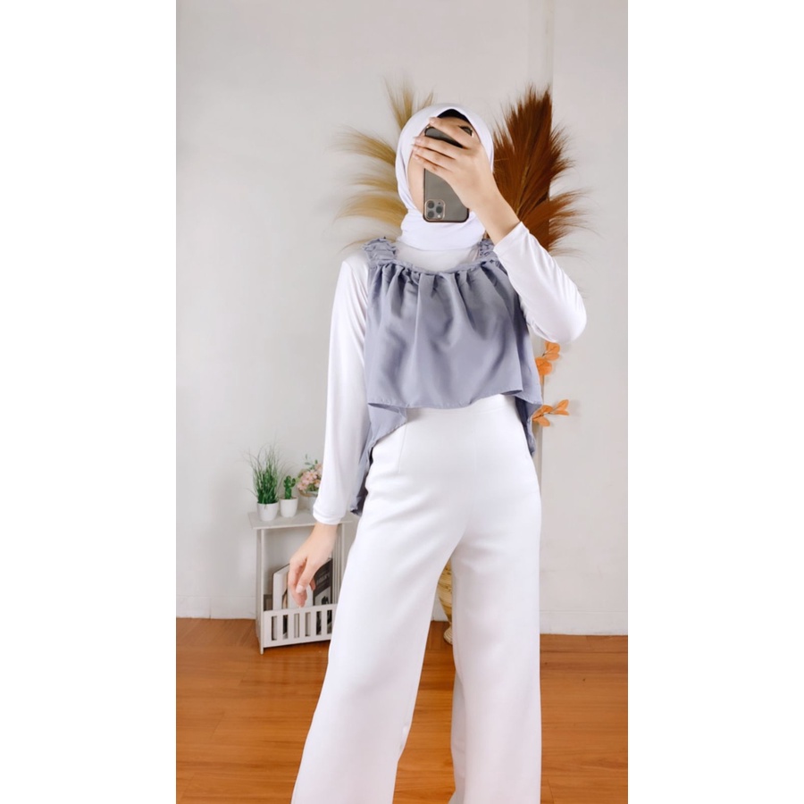 RX Fashion - Tanktop Layer / Tanktop Sesil Gingham // Tanktop Wanita -BN-ABU