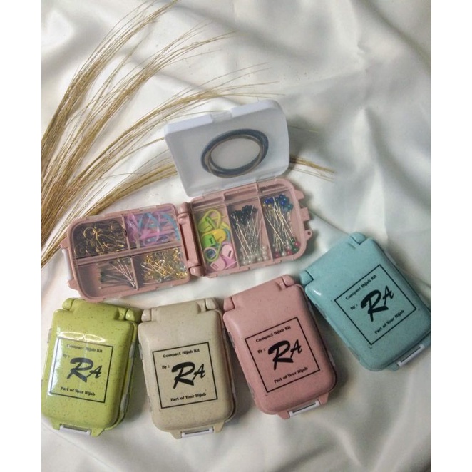 Compact Hijab Kit MUA |  Paket Aksesoris Hijab Lebaran | Travel Kit Hijab Mudik