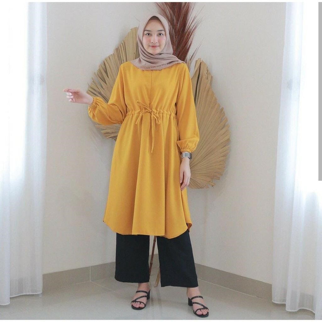 Alny Hijab - Bheta Tunik Moscrepe Resleting Depan Busui