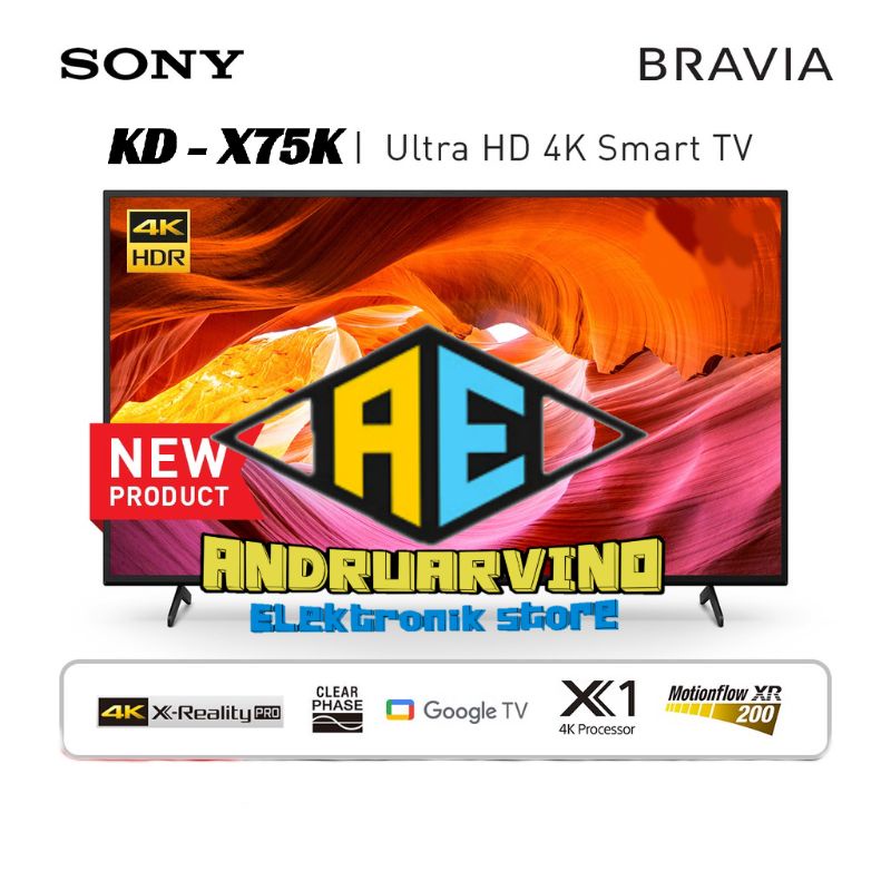 SONY 43X75K UHD GOOGLE TV 43 INCH 4K UHD  KD-43X75K - GOOGLE TV