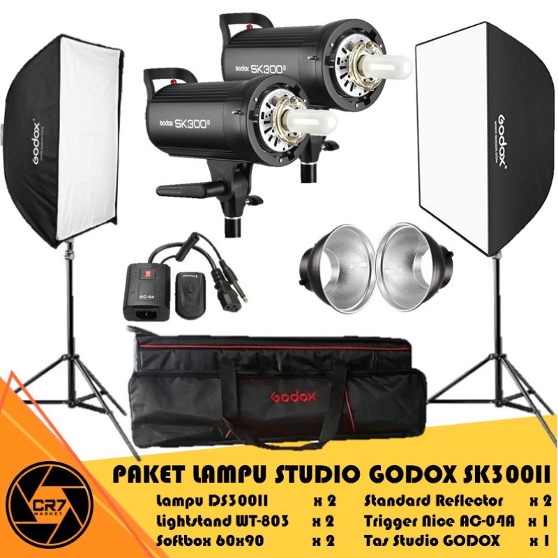 Lampu Godox Sk300II/Godox SK 300II/Paket Godox SK300II