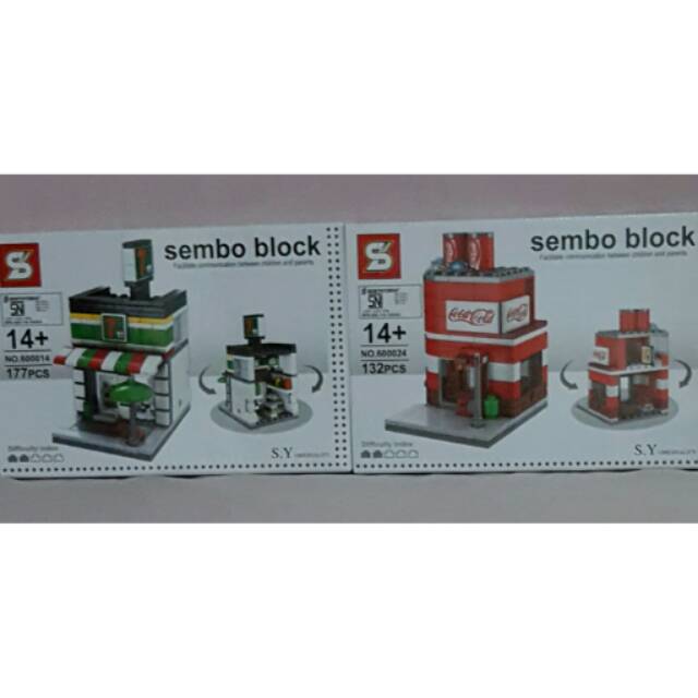 Mainan lego pizza/cocacola/7 eleven