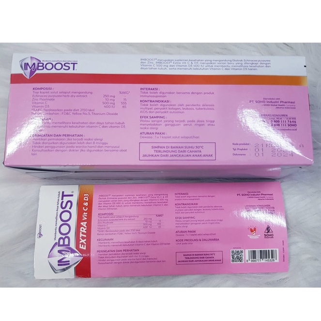 IMBOOST EXTRA VIT C &amp; D3 ISI 8 TABLET