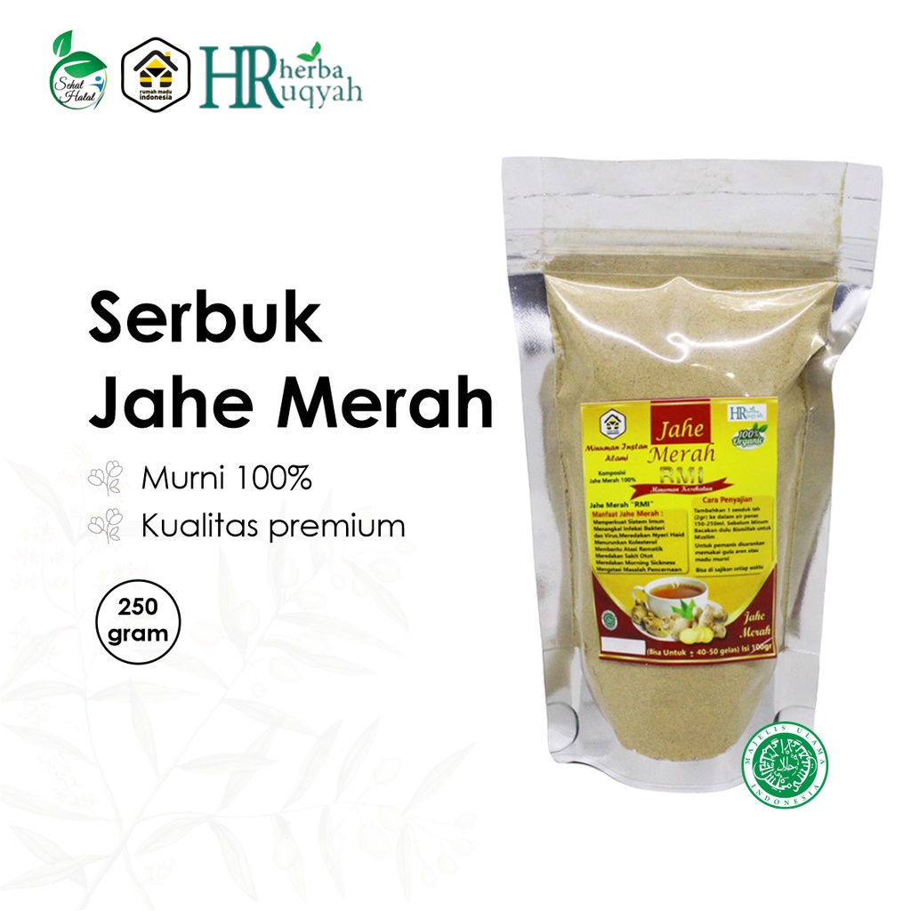 

Serbuk Jahe Merah 250 gr Red Ginger Extract Super Kualitas Premium Original 100% Herbal Obat Nyeri Haid