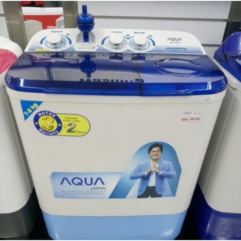 Mesin Cuci AQUA JAPAN QW-755XT 2 Tabung bergaransi resmi AQUA SANYO