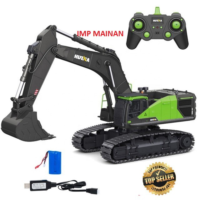 HUINA 1593 rc alloy excavator rc diecast alat berat skala 1:14 22ch