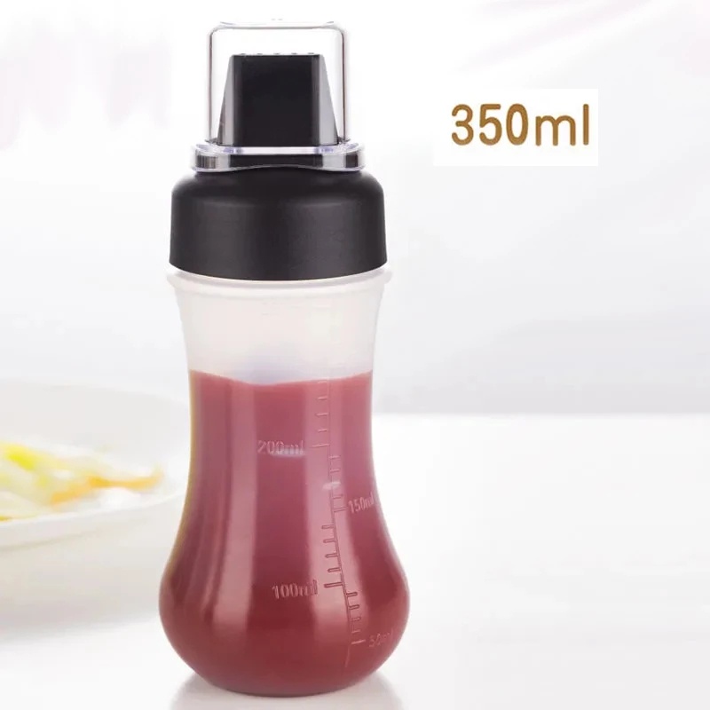 [350ml Portable Squeeze Sauce Bottle with Lid] [5 Hole Spice Dispenser with Scale] [Cooking Oil &amp; Honey &amp; Ketchup Dispensing Bottle] [Squeeze Bottle]