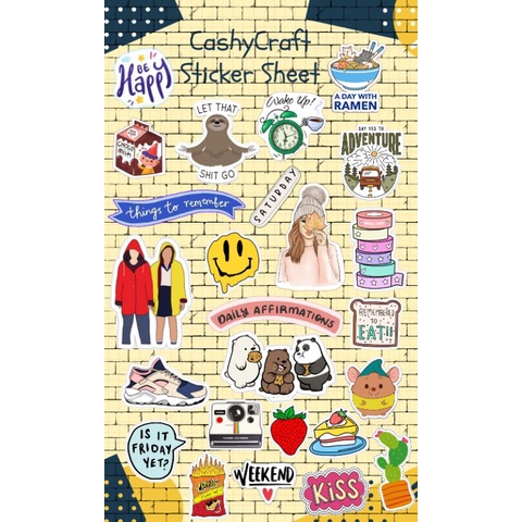 

Sticker Sheet BRICK / Sticker Journal