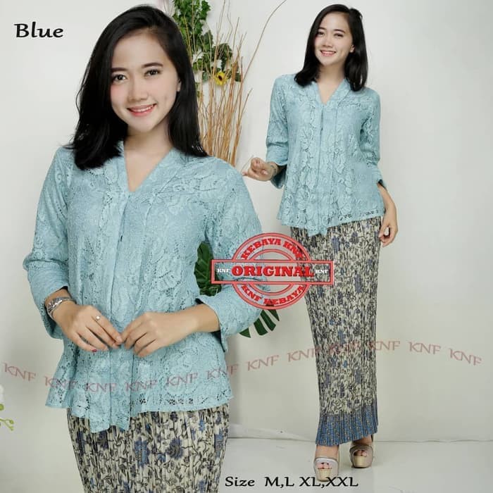 pakaian wanita stelan kebaya brokat floy rok instan new