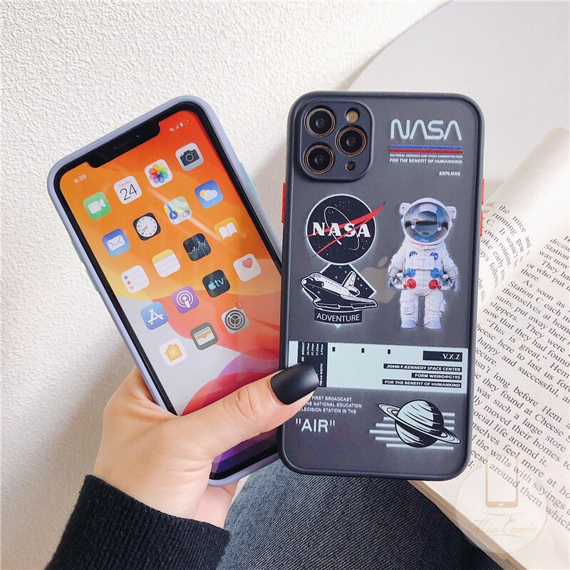 Casing Oppo Reno 5 Reno 4 F A54 A15 A15s A92 A53 2020 A3s A5 2020 A9 2020 A11 A1k A5s A11K A12 A33 2020 A7 A52 A72 A31 2020 F9 F9pro F11 Vivo Y30 Y50 Y15 Y12 Y17 Y30i Narzo20 Camera Protection Tide Brand NASA Skin Feel Phone Case-6
