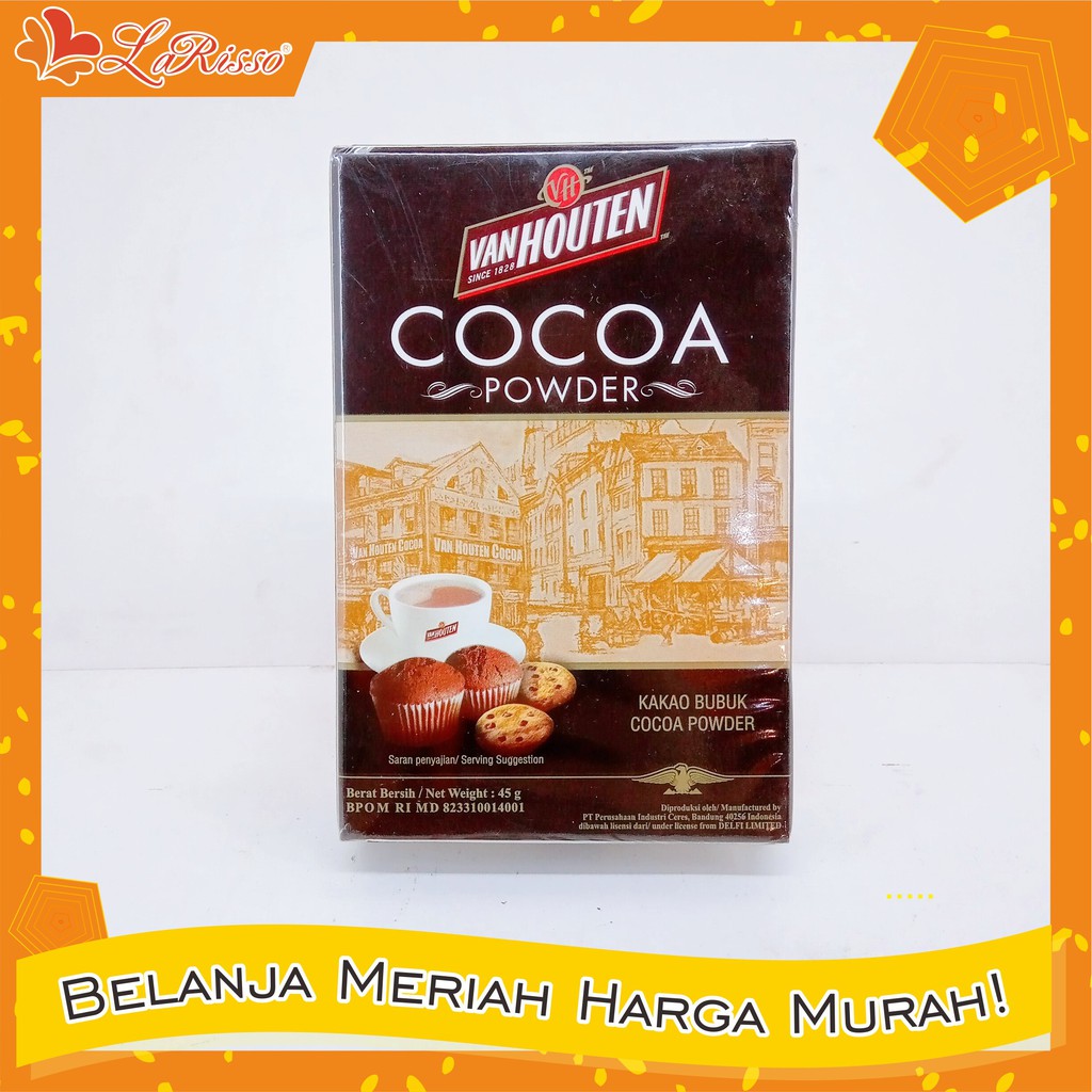

VAN HOUTEN COCOA POWDER 45GR PURE KAKAO BUBUK