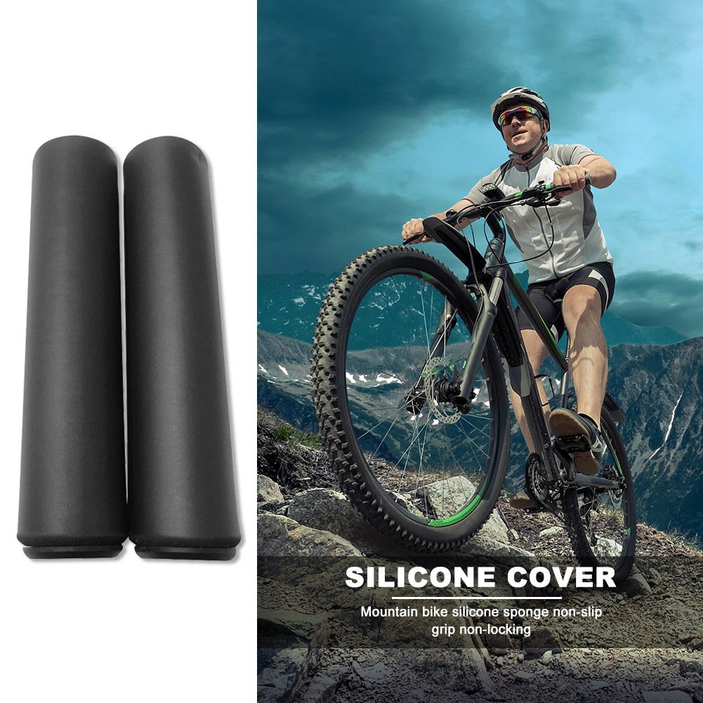 MOJITO 1 Pair Bicycle Grips Silicone Anti-skid Shock-absorbing Handlebar Grips