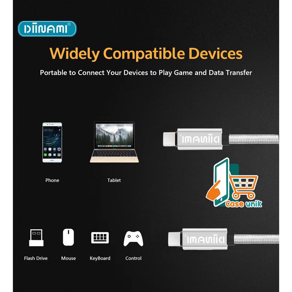 DIINAMI cable Kabel Data / Type-C ke Type-C / USB-C to USB-C / 45W Fast charging / 2 meter  &amp; 3 meter note10 note20 s21 s22 ultra MacBook air CS4686