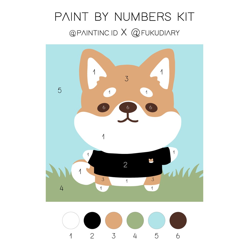 

Paint by Numbers Kit: Paintinc ID X Fukudiary Painting Kit Paint by Number Gifts
