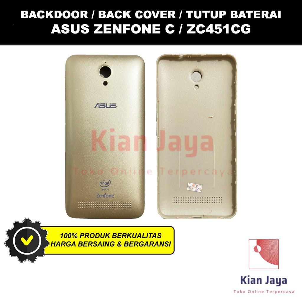 Backdoor Asus Zenfone C ZC451CG Back Cover Tutup Belakang Baterai Cassing Casing Backcase Original