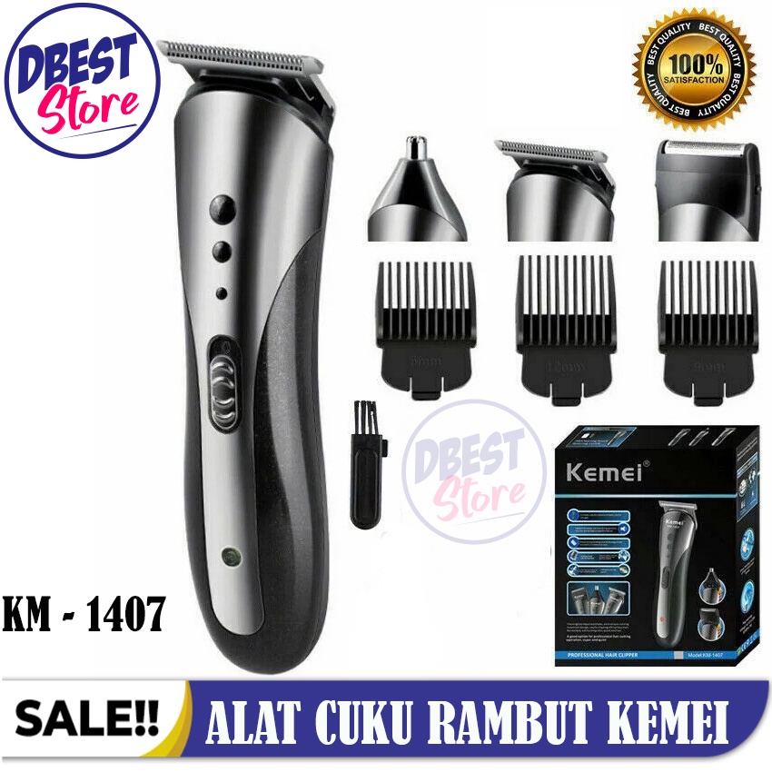 [PROMO]  Alat Cukur KEMEI KM-1418 / KM 1418 3 in 1 Clipper Pencukur Jenggot Bulu Hidung Jambang Multifungsi Setara KM 1419/KM 1407