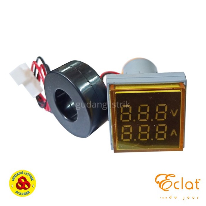 Pilot Lamp LED Volt Amp Meter 22mm 0-100A 20-500V Square LED Indicator