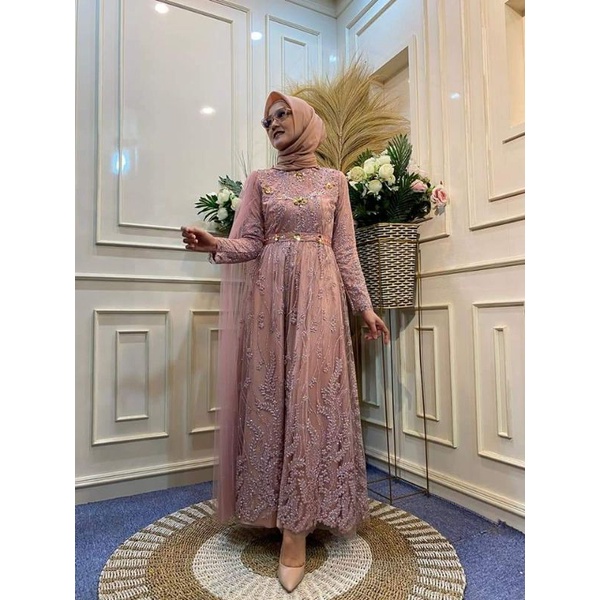 Gaun Ricis by AS COLLECTION / Thamrin city shop| Gaun Lamaran | Gaun Pesta | Gaun Wedding | Gaun Pes