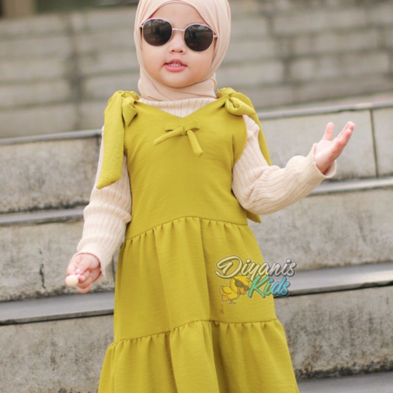 FARESYA - Overal dress anak / Dress muslim anak usia 2-6 tahun