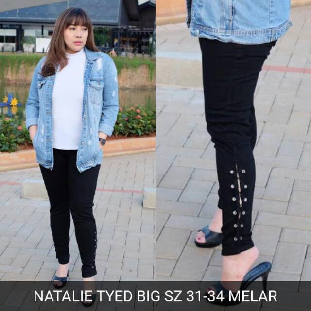 CELANA JEANS BIGSIZE WANITA MURAN NATALIE TYED BIG JEANS