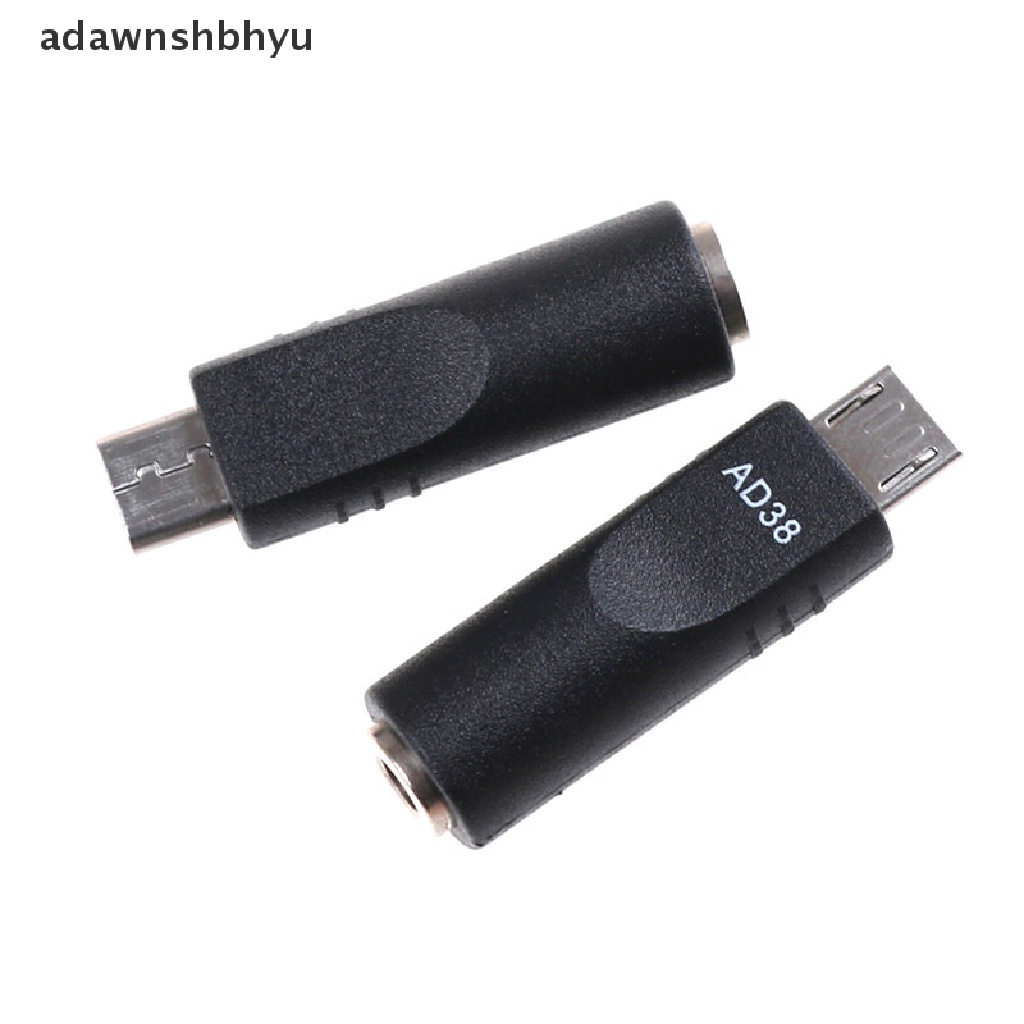 Adawnshbhyu 2pcs 3.5mm x 1.1mm Female To Micro USB 5pin Male DC Converter Charger Adapter