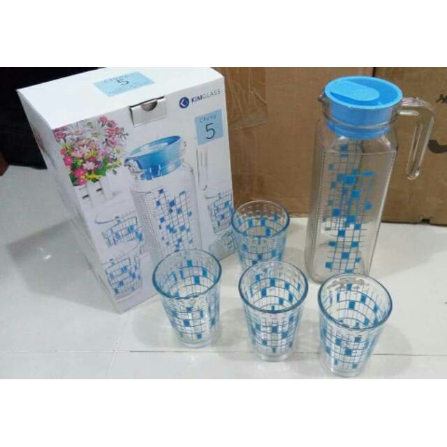 TERMURAH Teko set gelas Kim glass