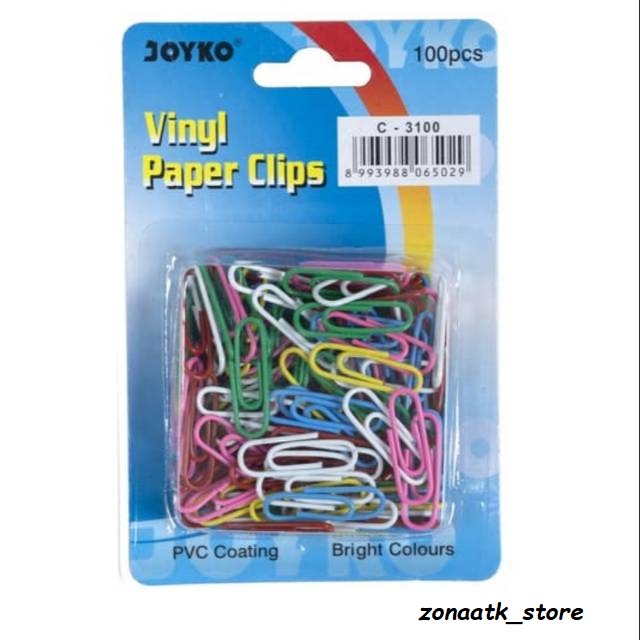 

PAPER CLIP / CLIPS / KLIP KERTAS JOYKO WARNA (PER 3PCS)