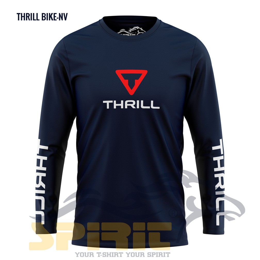 Kaos Sepeda Thrill Baju Gowes Sepeda Gunung Thrill Lengan Panjang Thrill Baju Kaos Sepeda Gunung Pri