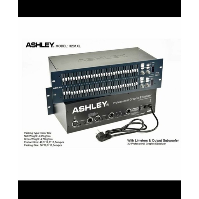 Equalizer ashley 3231xl 3231 xl with subwoofer garansi original