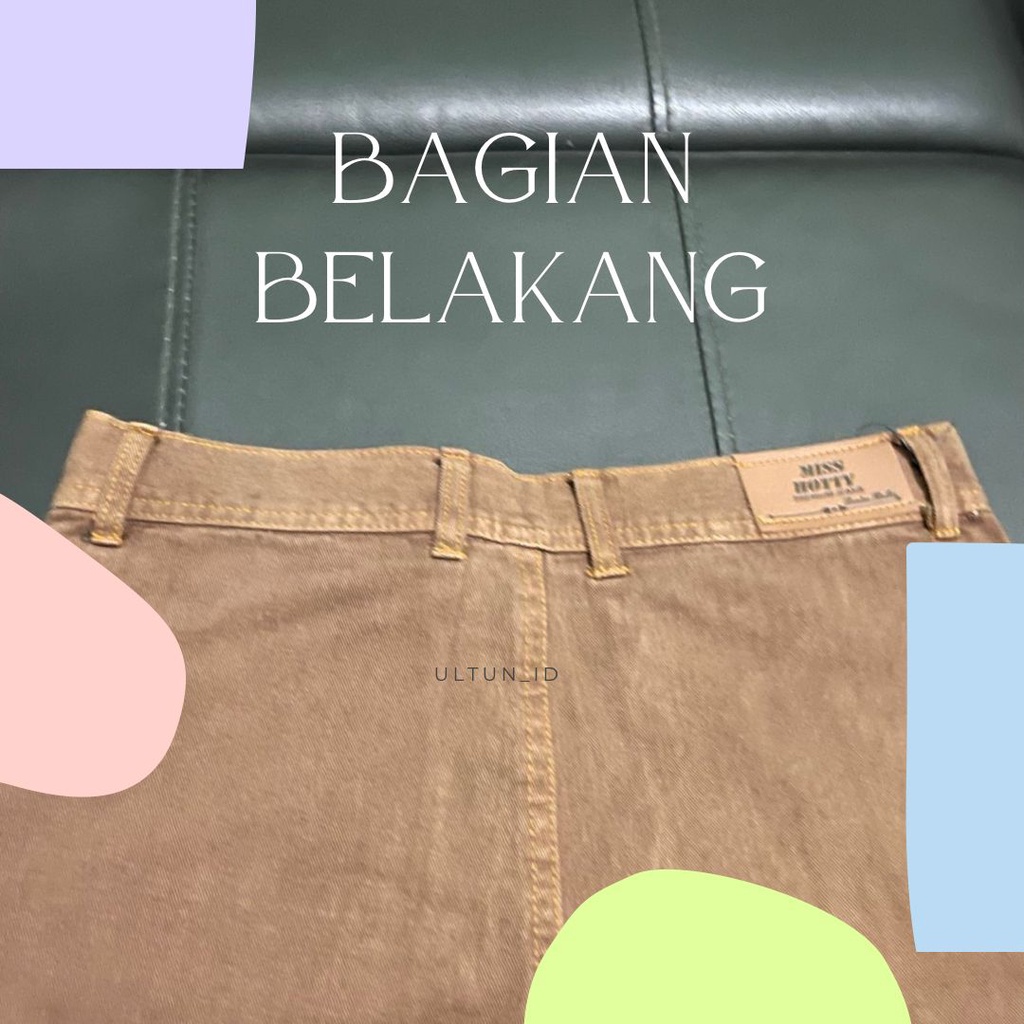 Celana Kulot Jeans Wanita Mozza Loss Cullotes Panjang 96cm