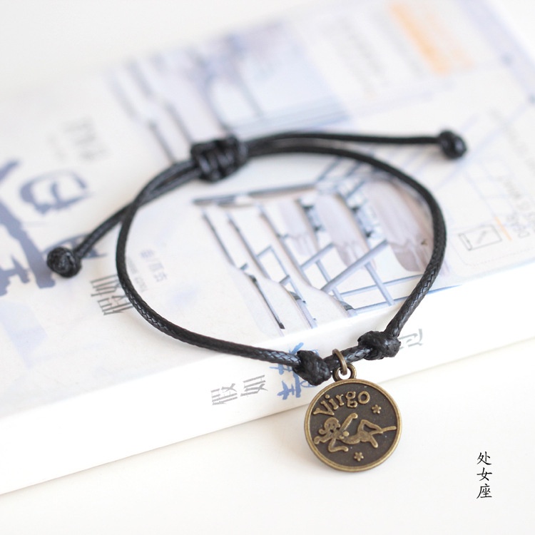 Gelang Tangan Rantai Gaya Korea Motif Rasi Bintang Untuk Pasanganpriawanita 189