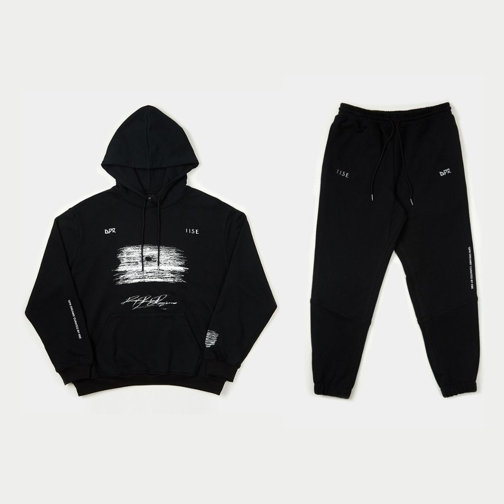[DP PO] DREAM PERFECT REGIME (DPR) X IISE Merch HOODIE/SWEATPANTS - BLACK