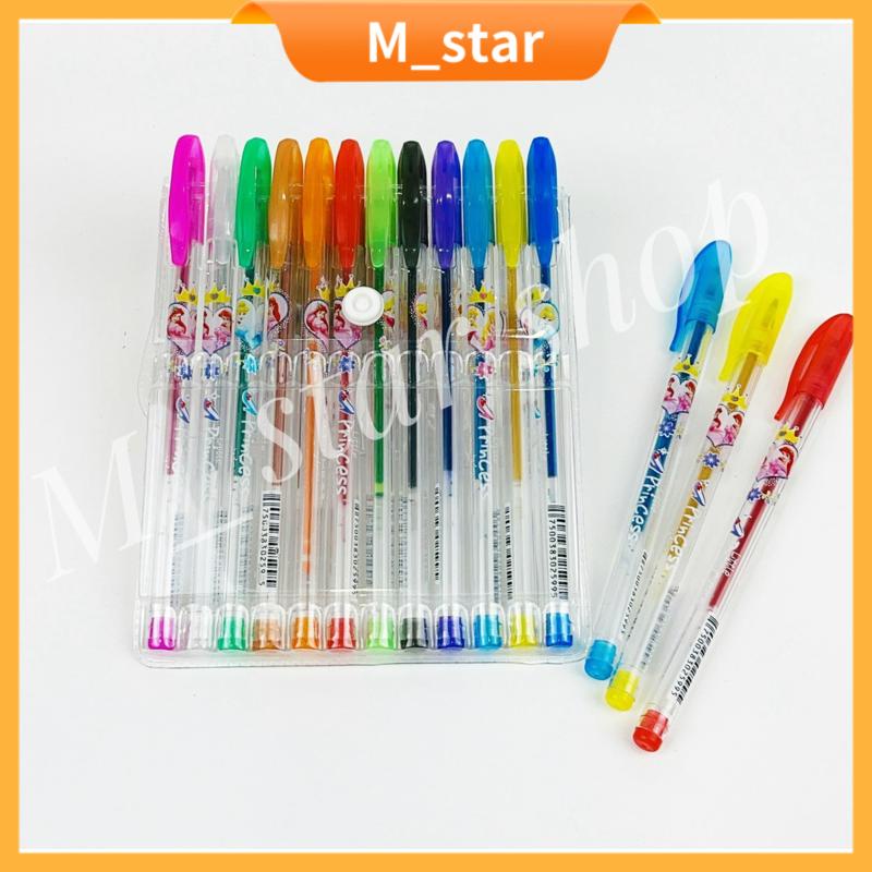 Pulpen Pelangi / pena Gliter Blink2/Color Pen Warna Warni Unik Lucu Fancy 12 Warna-Princess