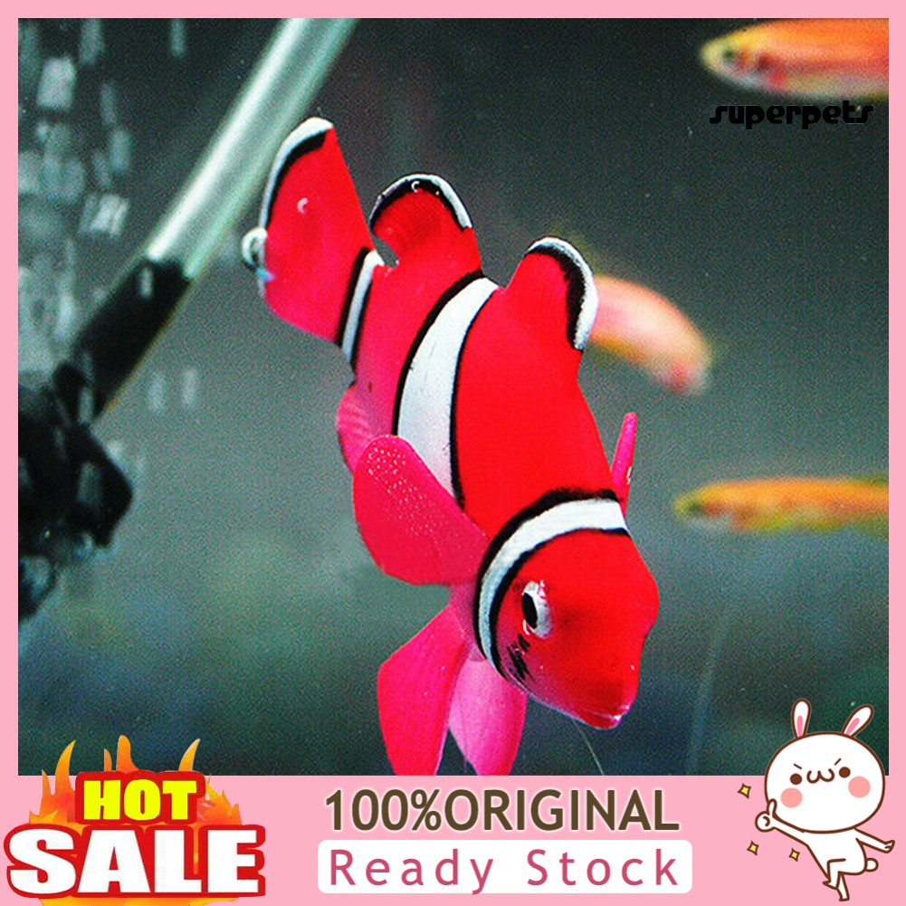 Pet Mainan Simulasi Ikan Badut Luminous Untuk Dekorasi Akuarium Shopee Indonesia