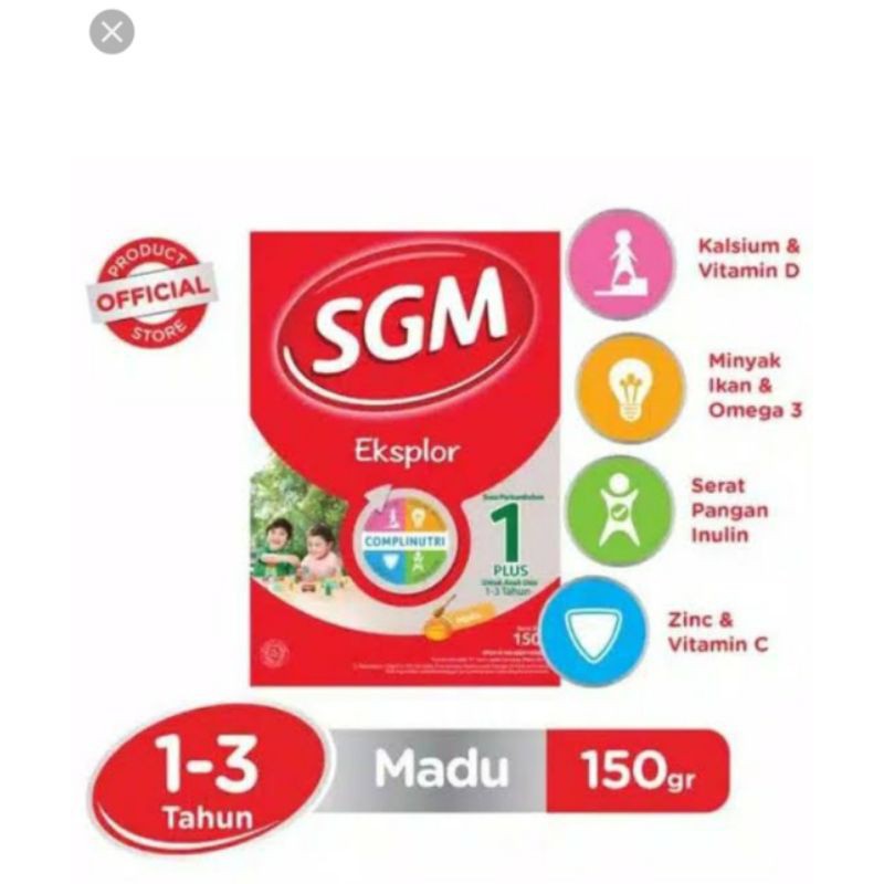 

SGM Eksplor 1+ 150gr rasa madu