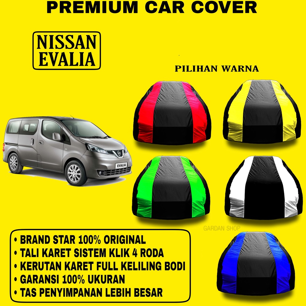 Body Cover NISSAN EVALIA Garis 2 WARNA Penutup Pelindung Bodi Mobil Nissan Evalia PREMIUM