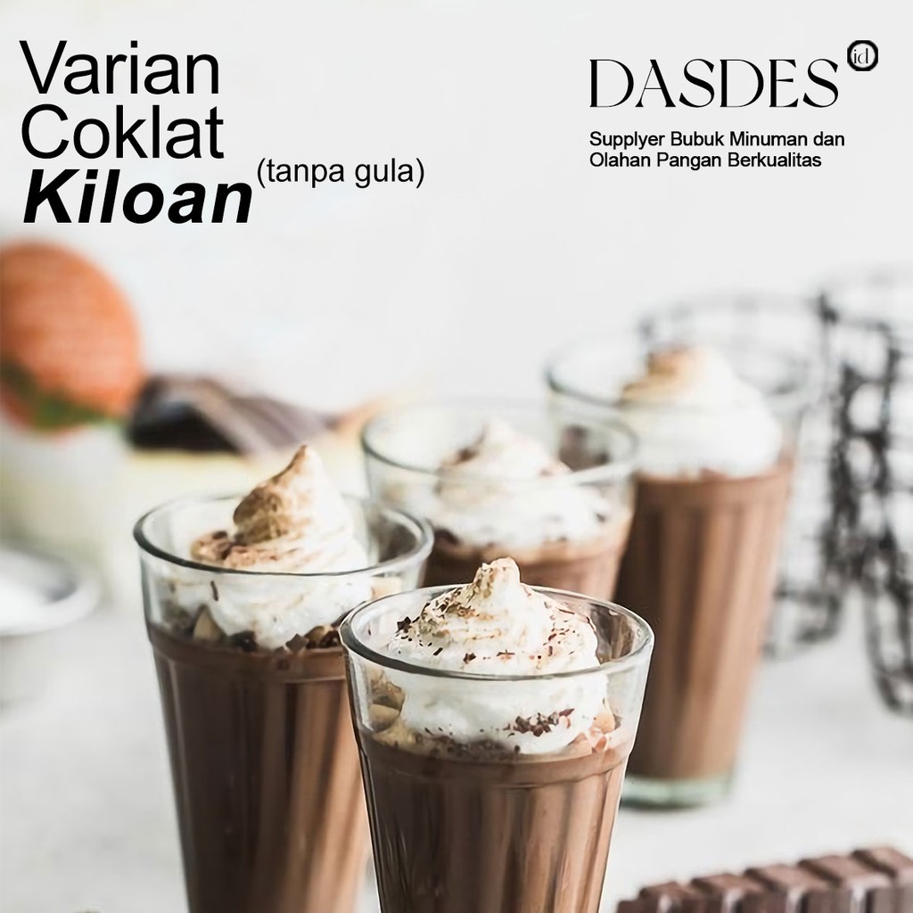 

BUBUK MINUMAN CHOCOLATE PLAIN | BUBUK INSTAN | BUBUK DASDES | 1KG - DASDES Powder Drink