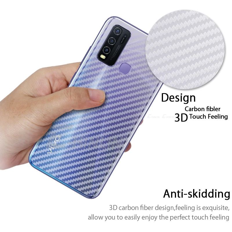 PROMO 3IN1 TEMPERED GLASS LAYAR KAMERA SKIN CARBON VIVO Y20 Y20i TG ANTI GORES FULL PROTECTOR GUARD